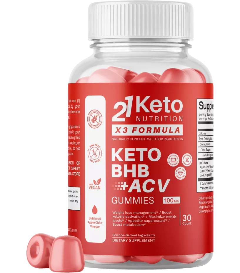 21 KETO BHB + ACV Gummies supplement bottle