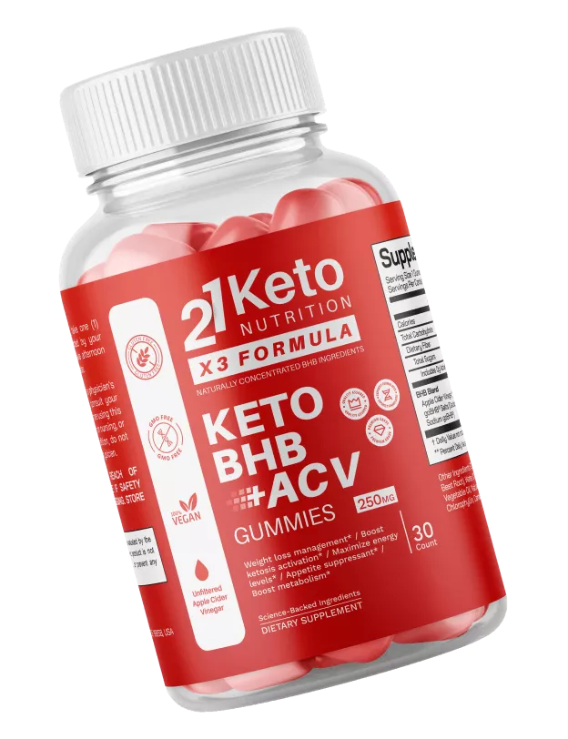 21 KETO BHB + ACV Gummies supplement bottle